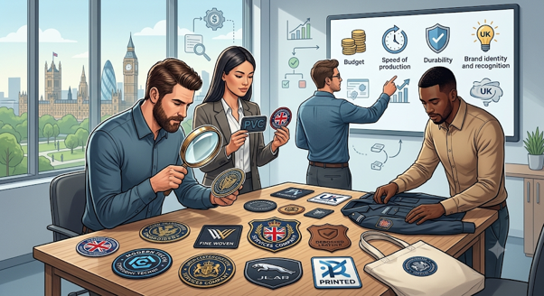 visual representation of how to choose the right custom patch for your business in UK.